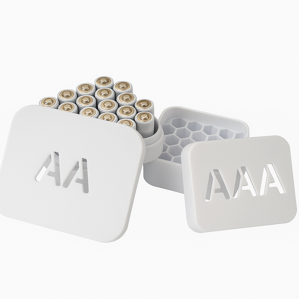 3D-geprinte batterijhouder – AA & AAA