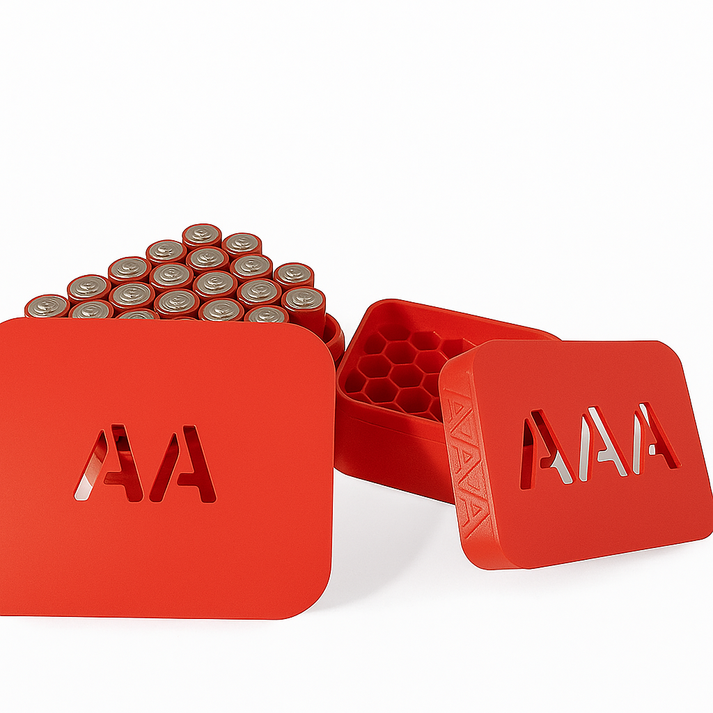 3D-geprinte batterijhouder – AA & AAA