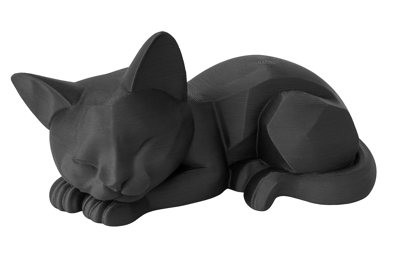 Sleeping Cat Figurine – Minimalist & Modern Design