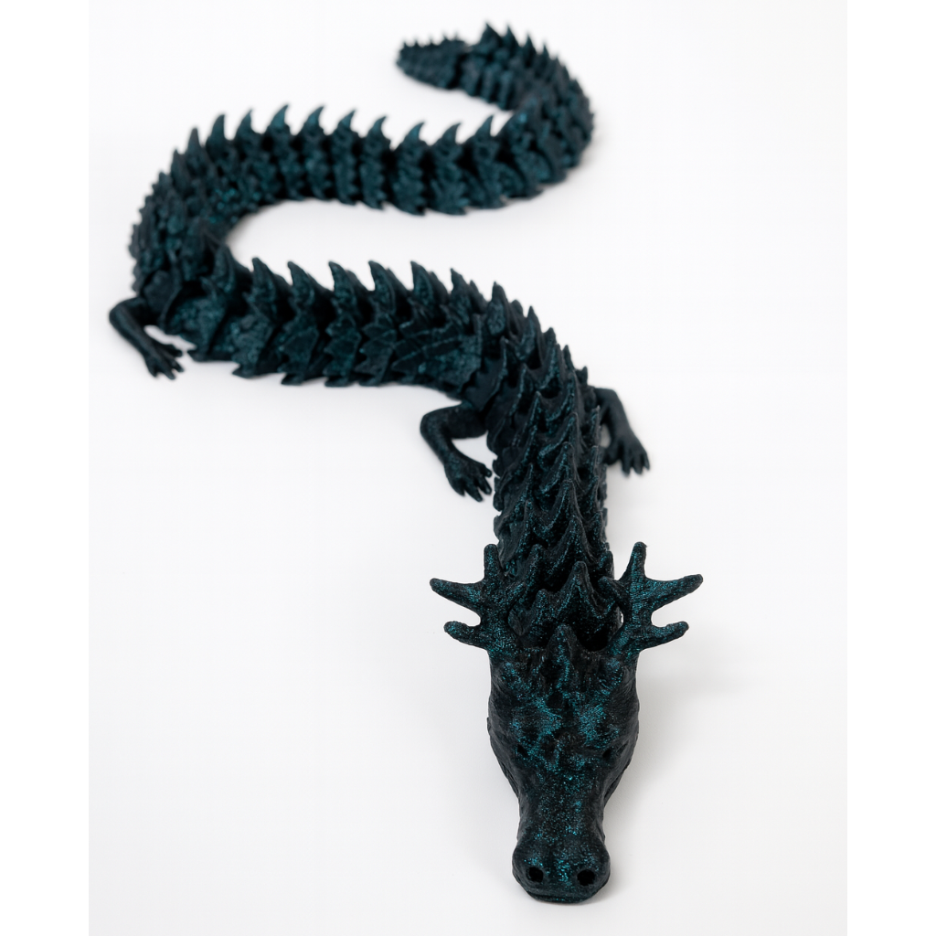 Flexibele Kerst Draak – 3D-geprint Fantasie Beeldje