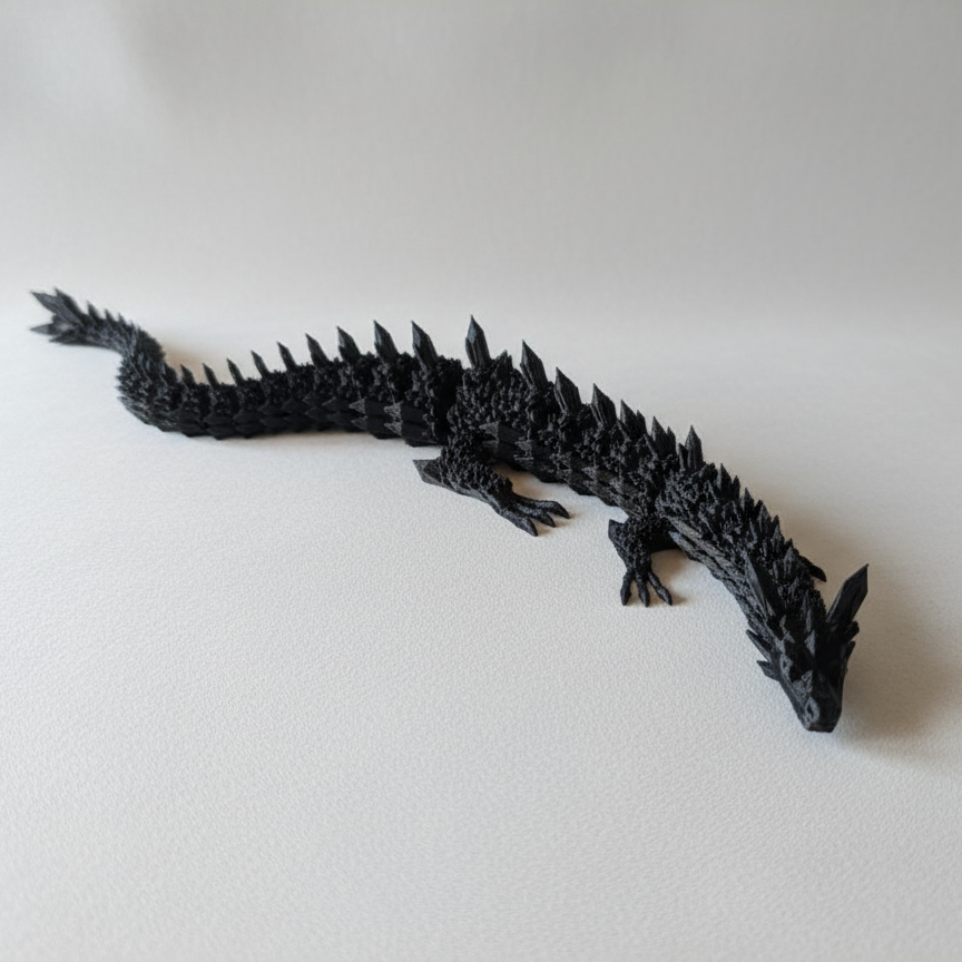 Unieke flexibele kristallen draak (40 cm)