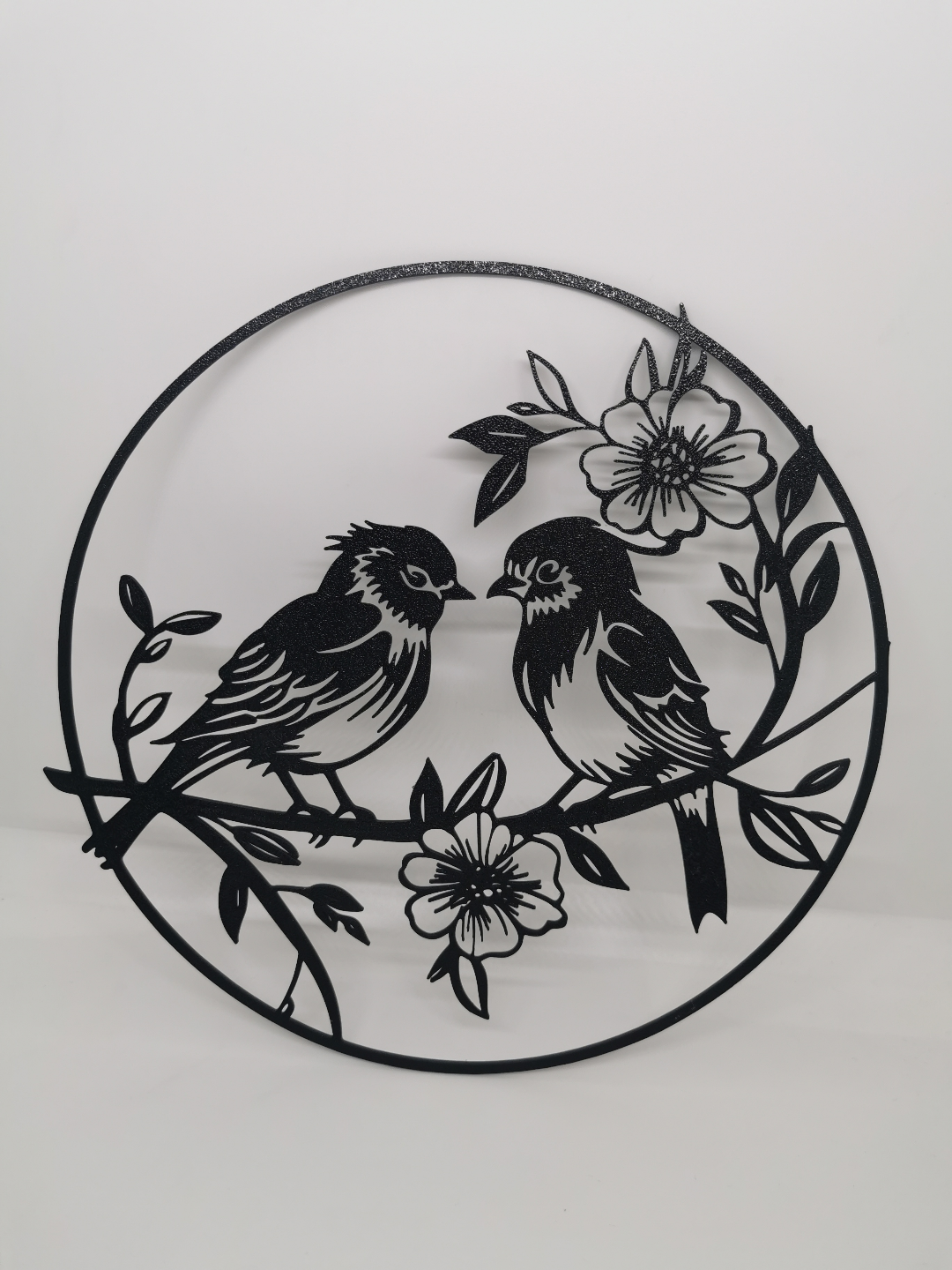 Lovebirds Floral Circle Wall Art - PLA Decor