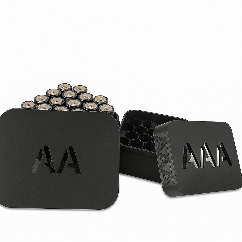 3D-geprinte batterijhouder – AA &amp; AAA
