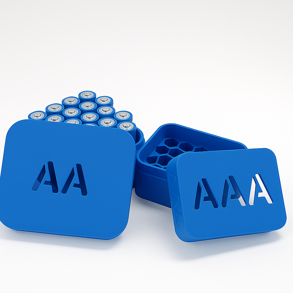 3D-geprinte batterijhouder – AA &amp; AAA