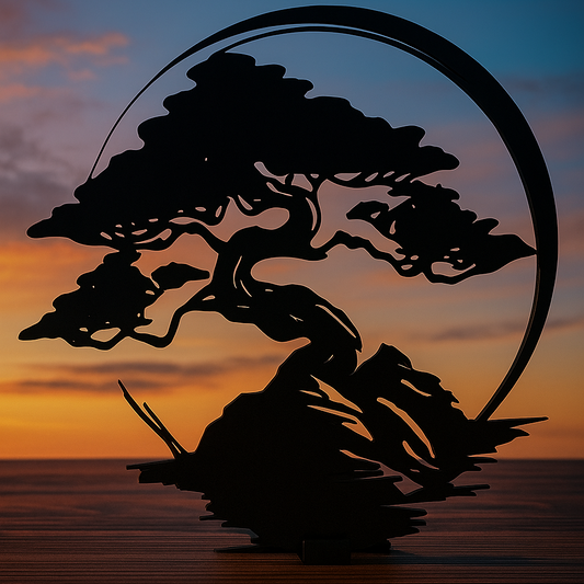 Bonsai met waxinelichthouder – Zen & Minimalistisch Design