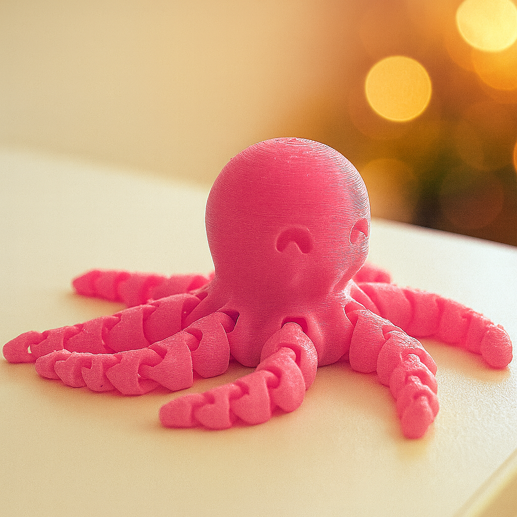 Schattige flexibele octopus