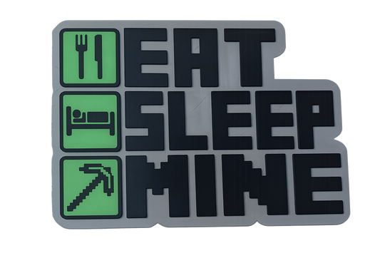 Eat Sleep Mine Wall Art – Gamer Decor