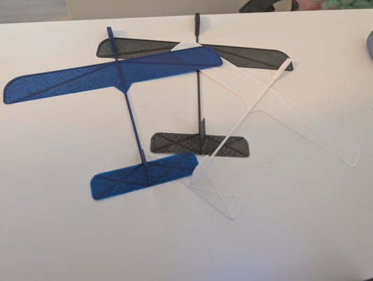 3D-geprinte zweefvliegtuigen - set van 4