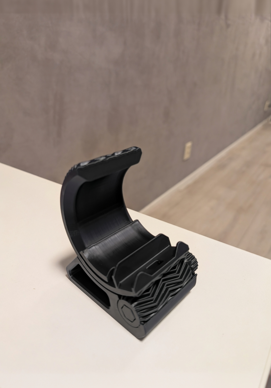 Verstelbare telefoonstandaard met oplaadsleuf