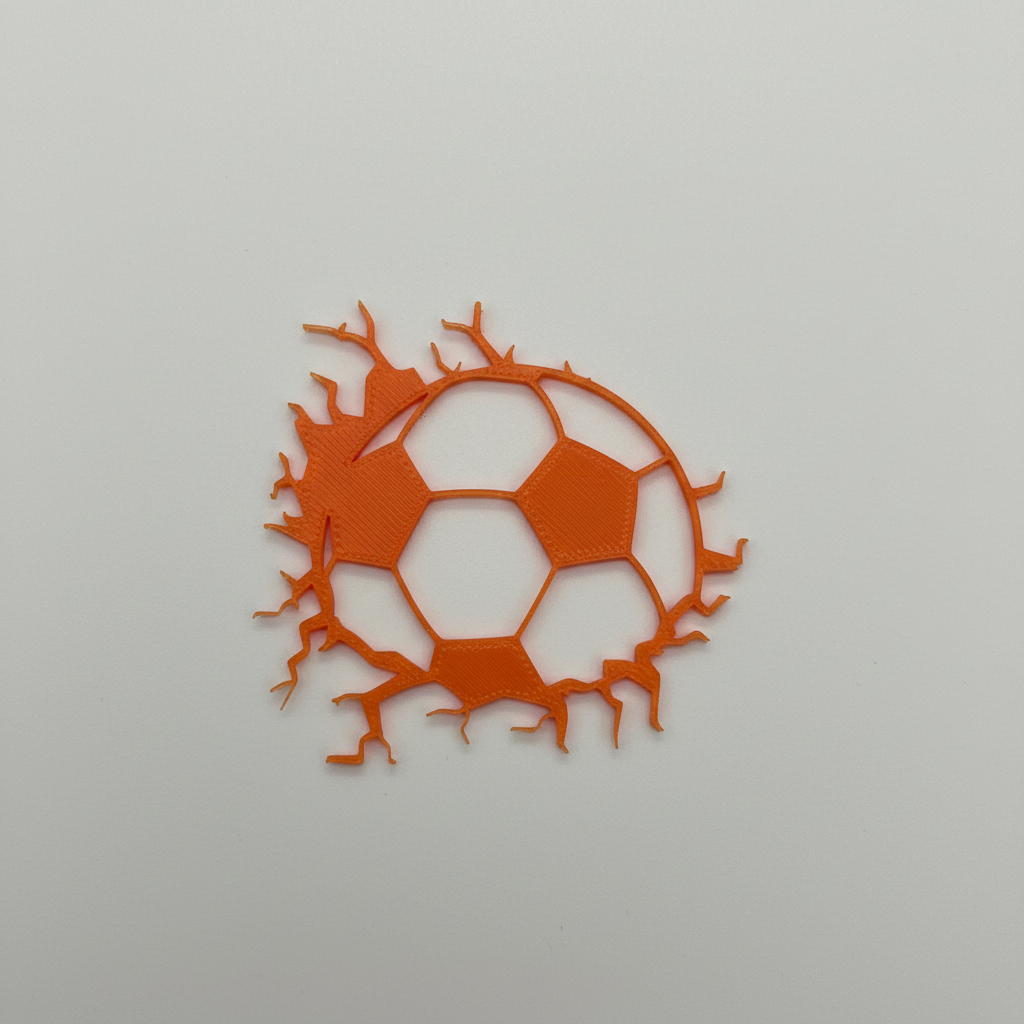 Voetbal muurdecoratie – 3D-geprint ontwerp